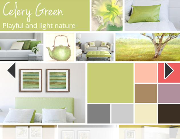 Canvas Celery Green Art