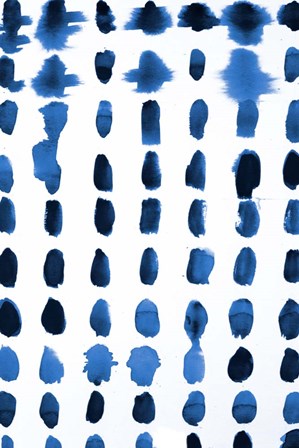 Blue Spots Pattern by Patricia Pinto art print