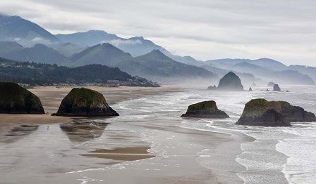 Rocky Cannon Beach Panorama, Oregon by Jaynes Gallery / Danita Delimont art print