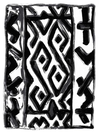 African Textile Woodcut V by Stellar Design Studio art print