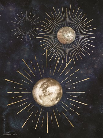 Gold Celestial Rays IV by Bluebird Barn art print
