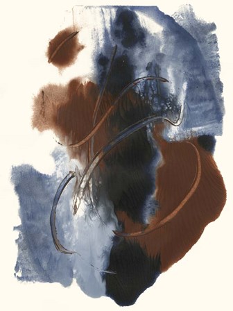 Denim &amp; Rust II by Joyce Combs art print