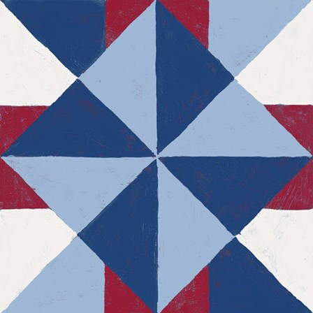 Americana Patchwork Tile IV by Vanna Lam art print
