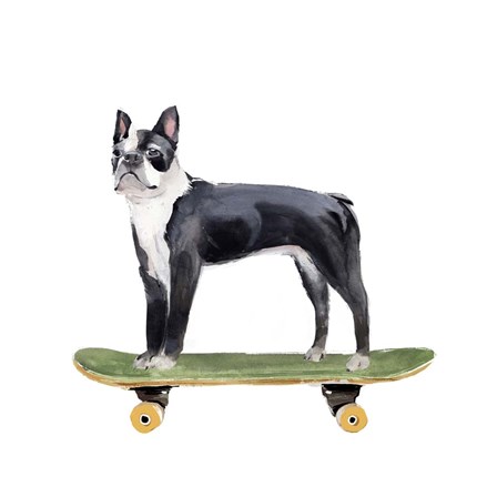 Pups on Wheels IV by Annie Warren art print