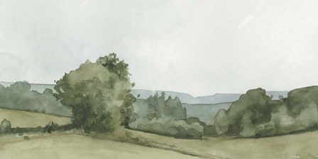 Vintage Landscape Sketch I by Emma Caroline art print