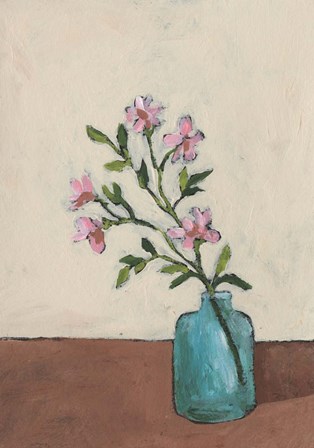 Blossom in Blue Vase II by Regina Moore art print