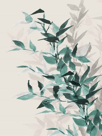 Green Tonal Leaves II by Lanie Loreth art print