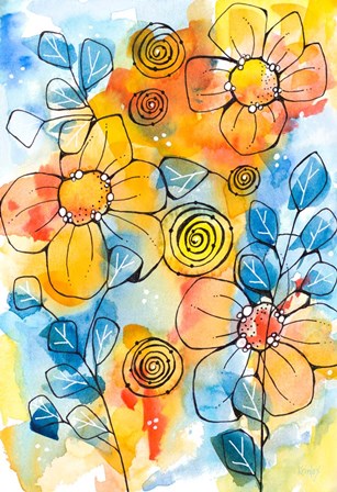 Warm and Cool Summer by Krinlox art print