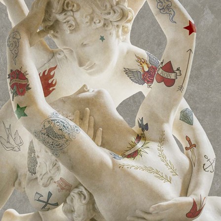 Tattooed Lovers (Cupid &amp; Psyche) by Steven Hill art print