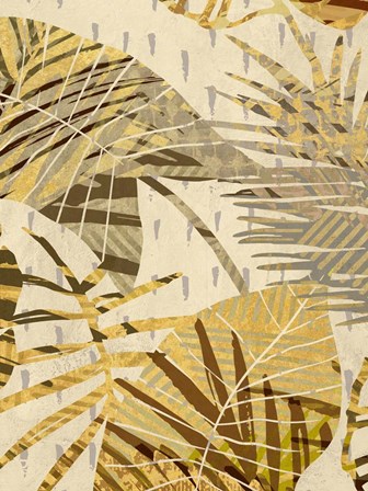 Golden Palms Panel I by Eve C. Grant art print
