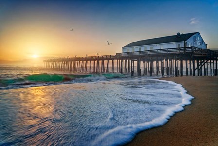 Sunrise at Kitty Hawk Pier by Rick Berk art print