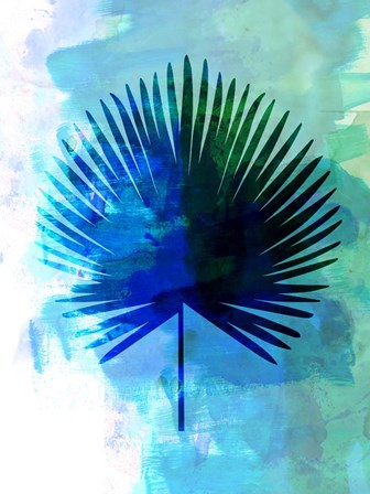 Tropical Chamaerops Leaf Watercolor by Jasmine Woods art print