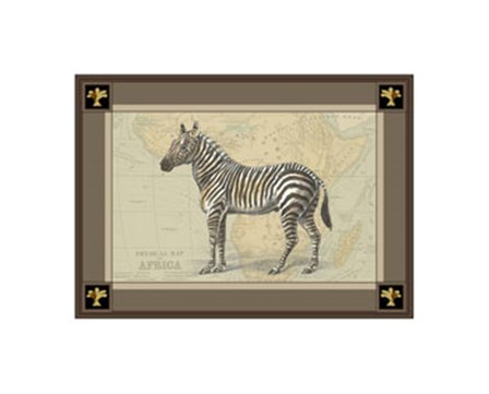 Zebra with Border I art print