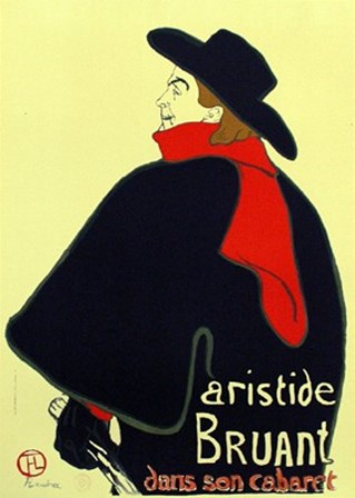 Aristide Bruant by Henri de Toulouse-Lautrec art print