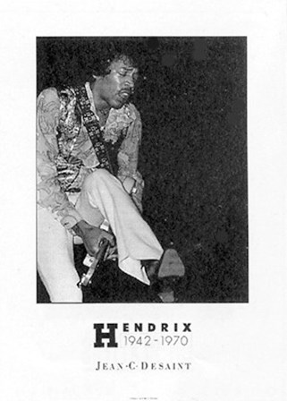 Jimi Hendrix, in concert art print