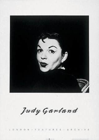 Judy Garland, black and white art print