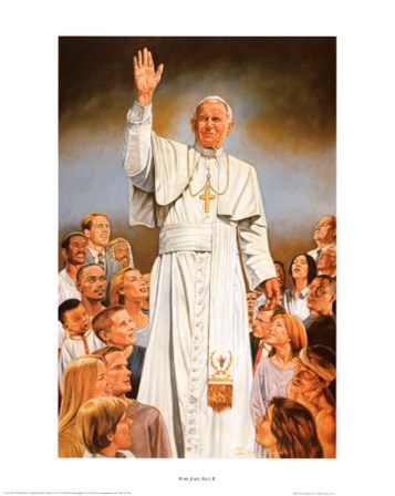 Pope John Paul II, blessings to all art print