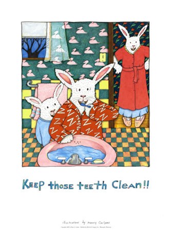 Keep Those Teeth Clean by Bettsy Carlson art print