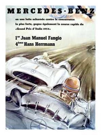 Mercedez Benz, Italian Grand Prix, 1954 art print