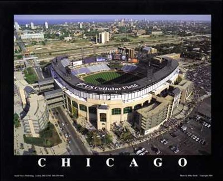 Chicago, Illinois - White Sox At Us Cell by Mike Smith art print