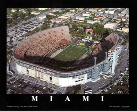 Miami, Florida - Orange Bowl by Brad Geller art print