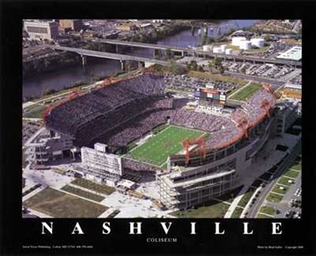 Nashville, Tennessee - Titans At Coliseu by Brad Geller art print