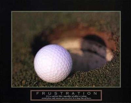 Frustration - Golf Ball art print