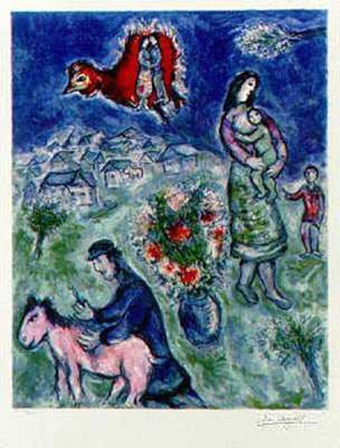 Sur La Route Du Village by Marc Chagall art print