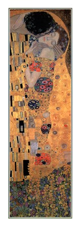 The Kiss, c.1908 (detail vertical 1) by Gustav Klimt art print