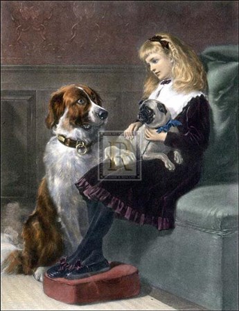 Her Only Playmates Pm by Heywood Hardy art print