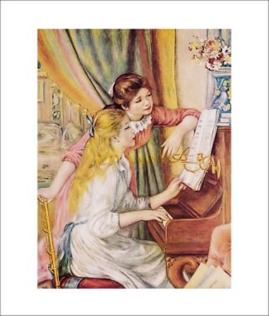 Two Young Girls at the Piano by Pierre-Auguste Renoir art print