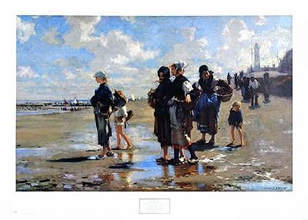 Oyster Gatherers At Cancale by John Singer Sargent art print