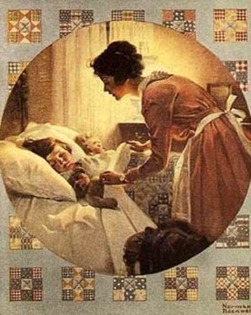 Mother&#39;s Little Angel by Norman Rockwell art print