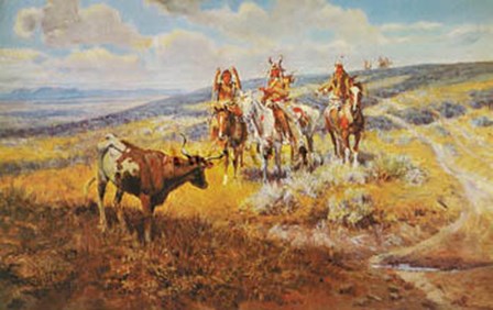 White Man&#39;s Buffalo by Charles M. Russell art print