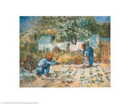 First Steps by Vincent Van Gogh art print