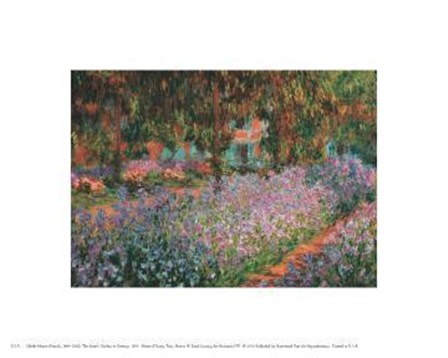 Artist&#39;s Garden At Giverny, 1900 by Claude Monet art print