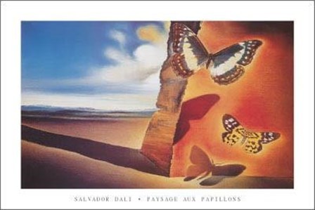 Paysage Aux Papillons by Salvador Dali art print