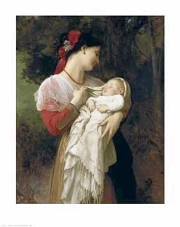 Mother And Child by William Adolphe Bouguereau art print