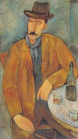 Man With A Wine Glass by Amedeo Modigliani art print