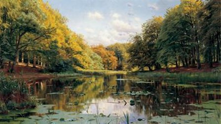 River Landscape by Peder Mork Monsted art print