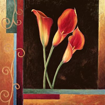 Orange Callas by Jill Deveraux art print