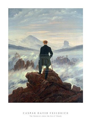 Wanderer Above the Sea of Clouds by Caspar David Friedrich art print