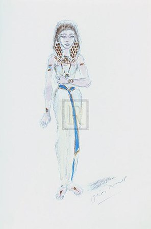 Designs for Cleopatra XX by Oliver Messel art print