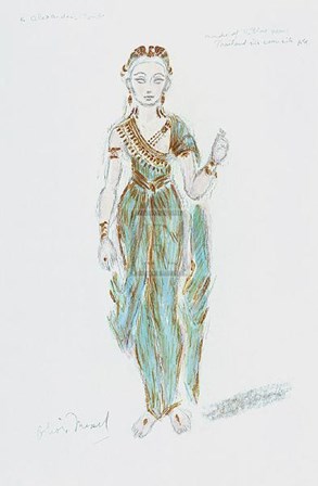 Designs for Cleopatra Xlvii by Oliver Messel art print