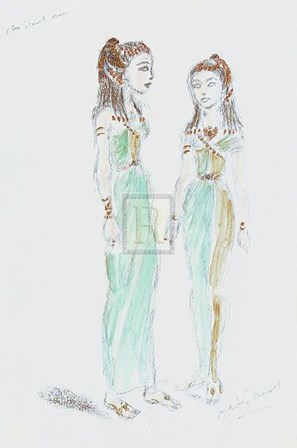 Designs for Cleopatra Xlix by Oliver Messel art print