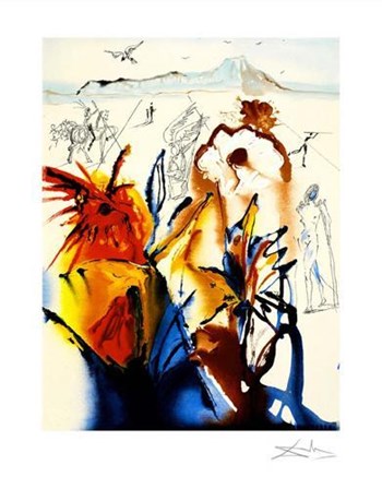 Diamond Head - B (Le) by Salvador Dali art print