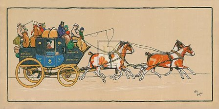 Stagecoach I by Cecil Aldin art print