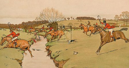 Cottesbrook Hunt (the Brook) by Cecil Aldin art print