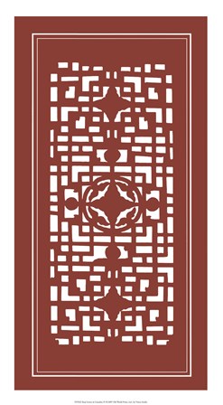 Shoji Screen In Cinnabar IV by Vision Studio art print
