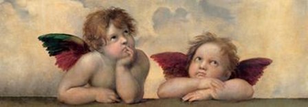 The Cherubim Putti Angels of The Sistine Madonna, c.1514 by Raphael art print